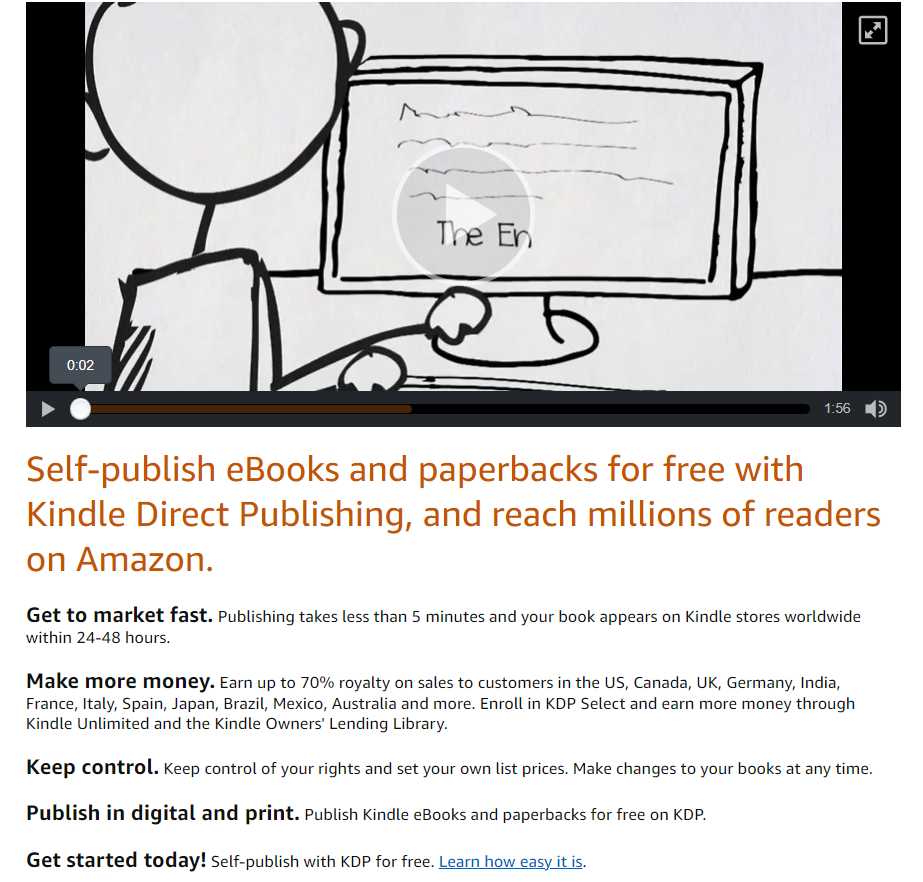 Publis ebooks on Amazon, market it on YouTube and make money.