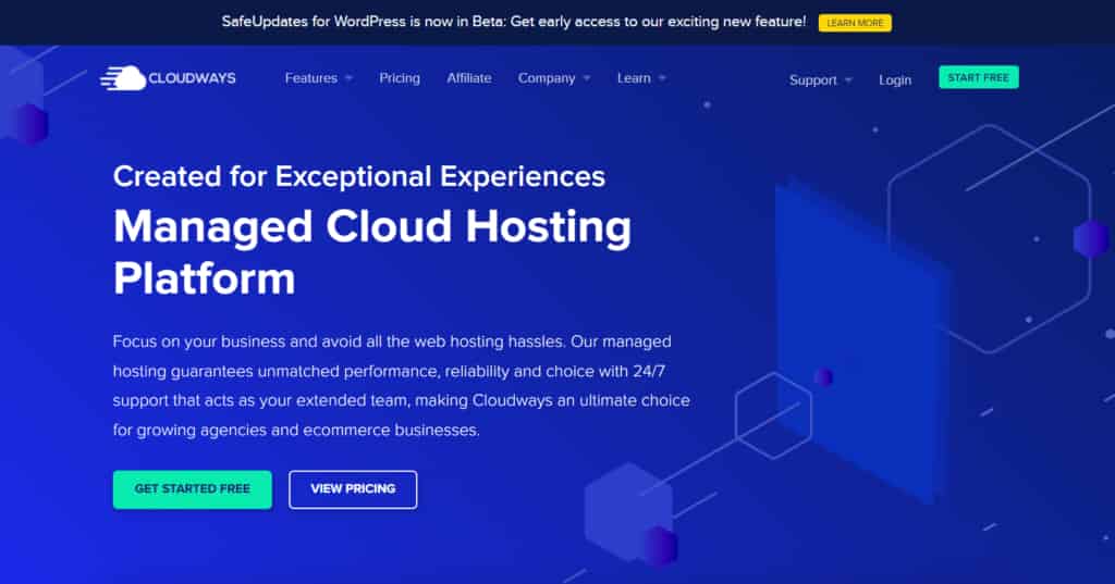 Cloudways Cloud web Hosting site for Performance Boost