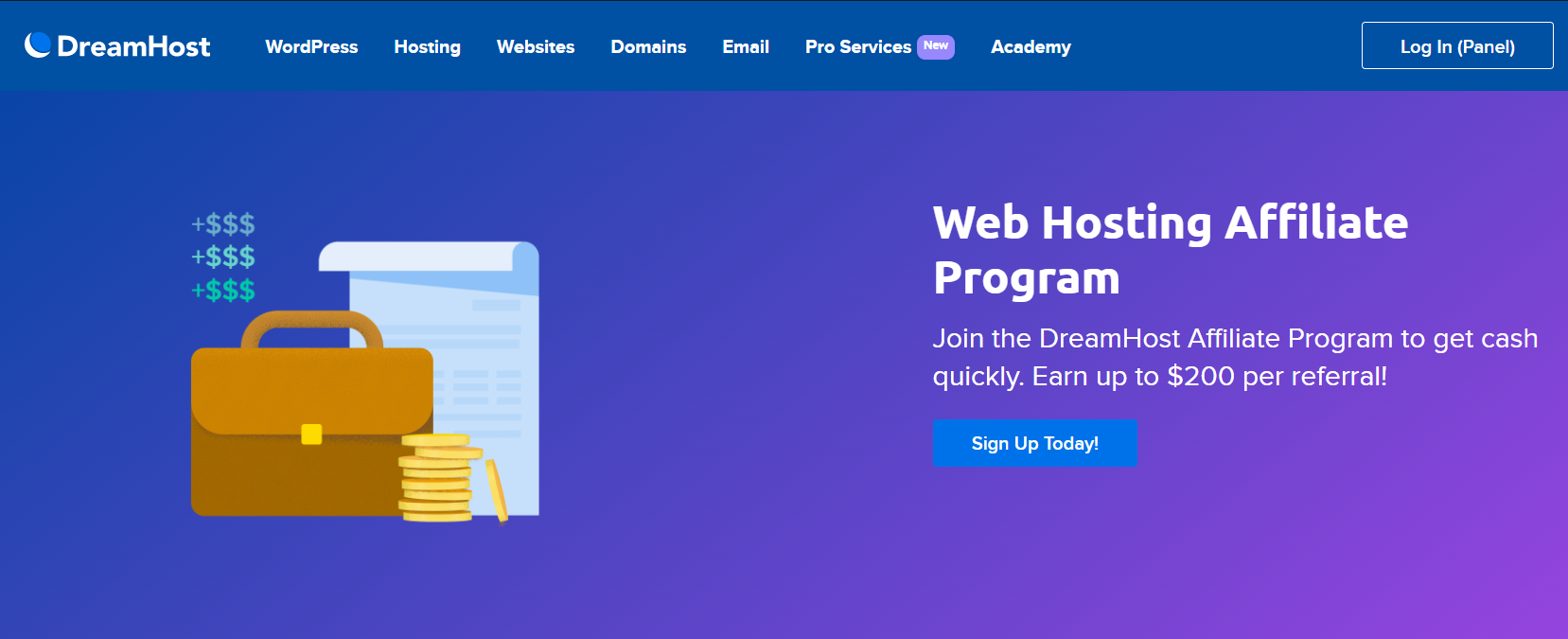 Dreamhost - best web hosting affiliate program for beginners 