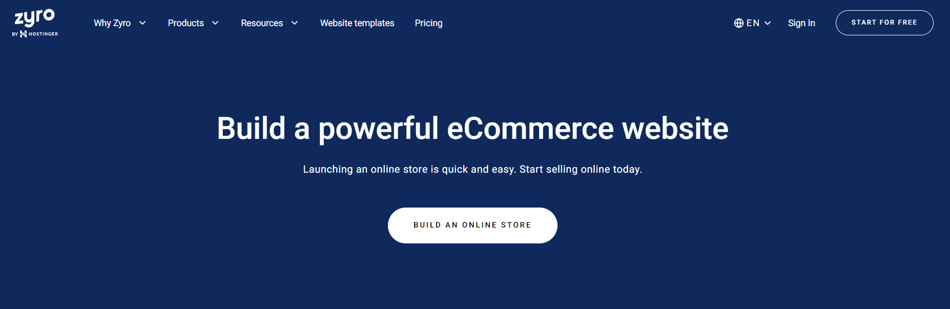 Zyro is one of the cheapest eCommerce platforms out there, best suited for those looking for a low-budget store quickly
