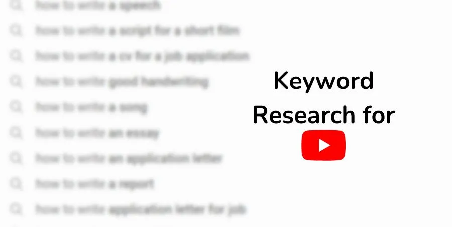YouTube Keyword Research tools and tips