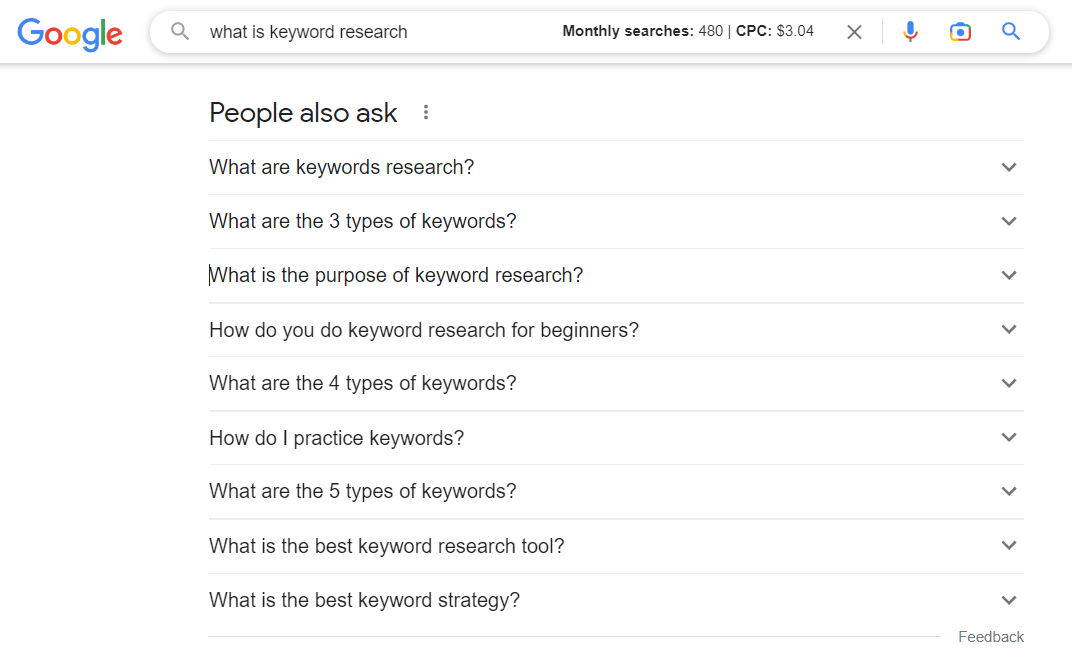 Google 'people ask for' is best for YouTube Keyword Research